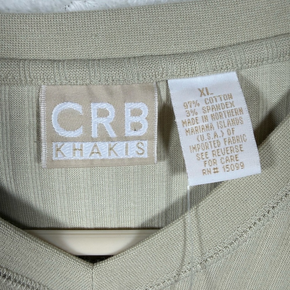 CBR Men's Short Sleeve Ribbed Tee in Beige - Picture 3 of 10